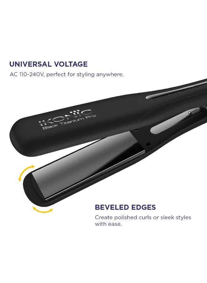 أي كونيك ألواح مزدوجة من التيتانيوم الأسود، تسخين فوري، إيقاف تلقائي، مناسبة لجميع أنواع الشعر - Image 5